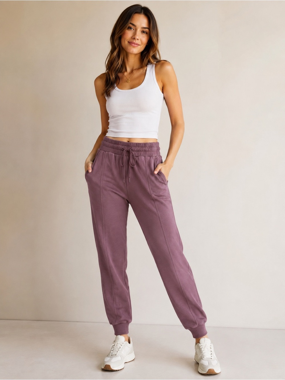 Mondetta Mauve Purple Soft Cozy Jogger Pants Size Small